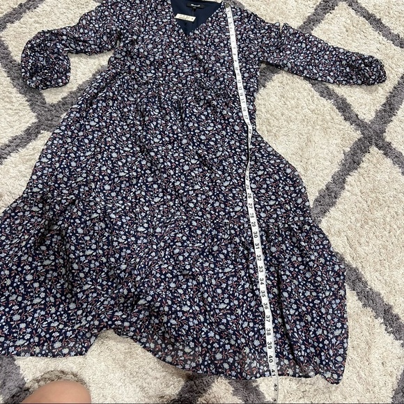 NWT Madewell Tie-Waist Midi Dress in Harvest Vine - Picture 9 of 13